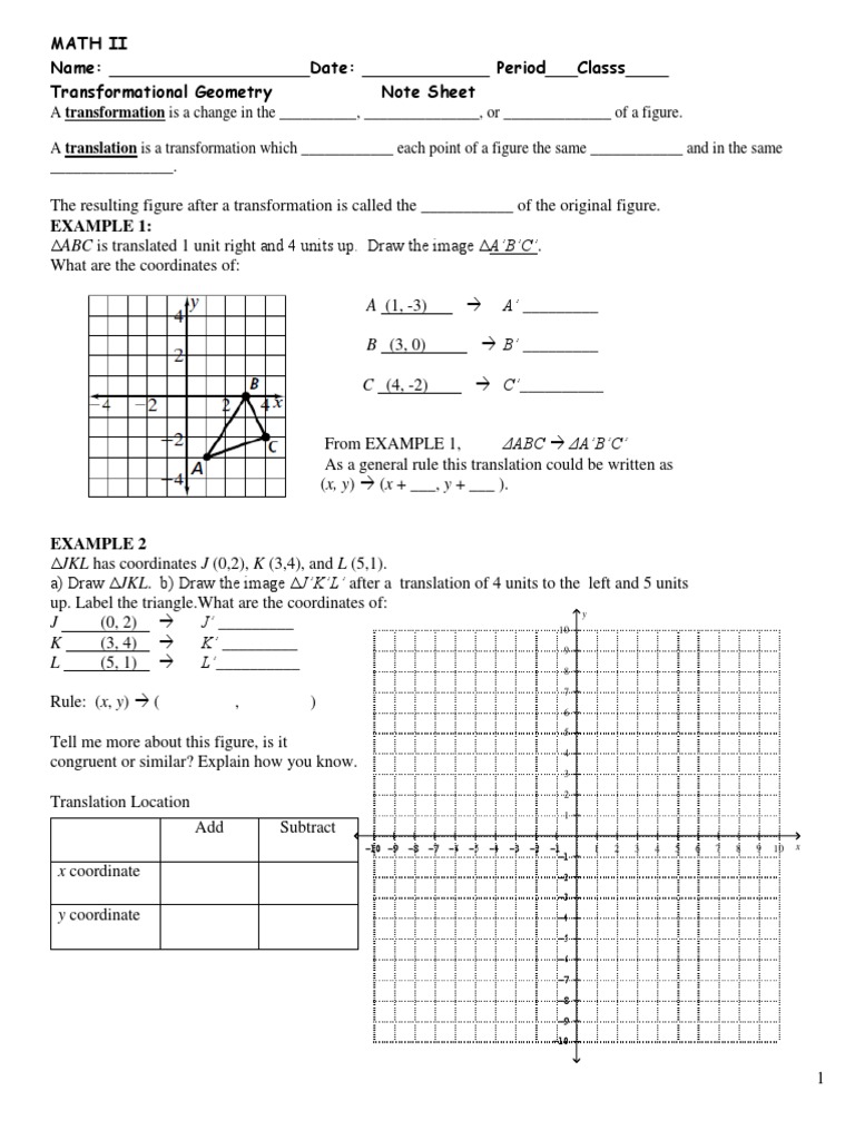 Translations Notes PDF Elementary Geometry Euclid