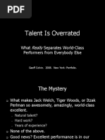 Talent Is Overrated: Really