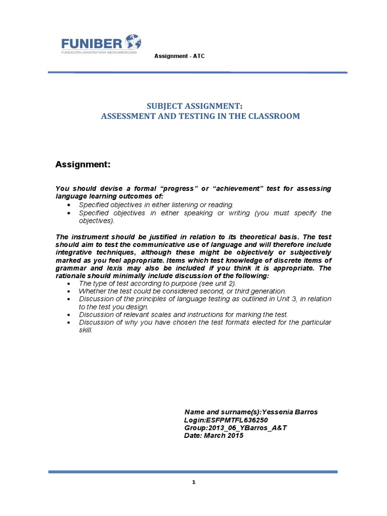 Language Assessment Test Design | PDF