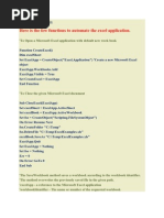 Excel Automation