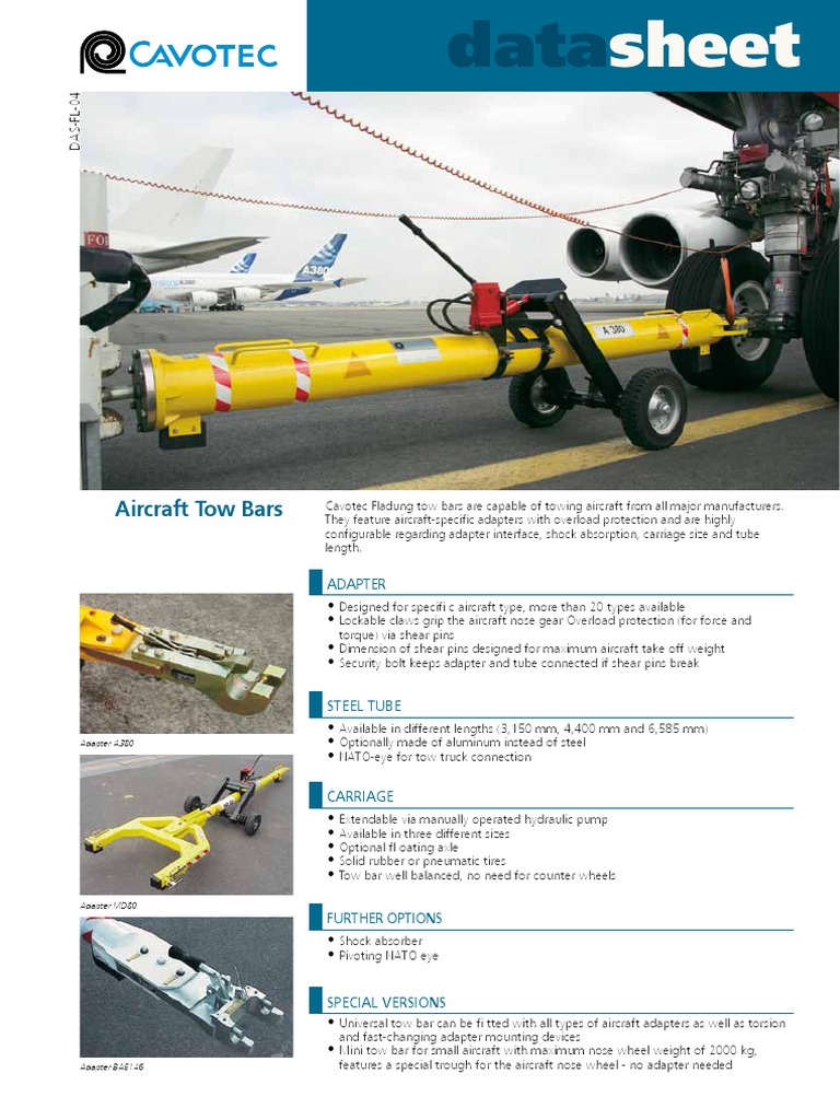Data_Aircraft Tow Bars Landing Gear Vehicles