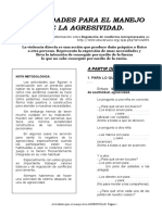 Actividades para El Manejo de La Agresividad