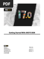 Getting Started With ANSYS EKM