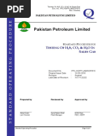 SOP-015-Testing of H2S, CO2 & H2O in Sales Gas