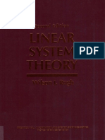 Rugh W.J. Linear System Theory (2ed., PH 1995) (ISBN 0134412052) (T) (596s) PDF