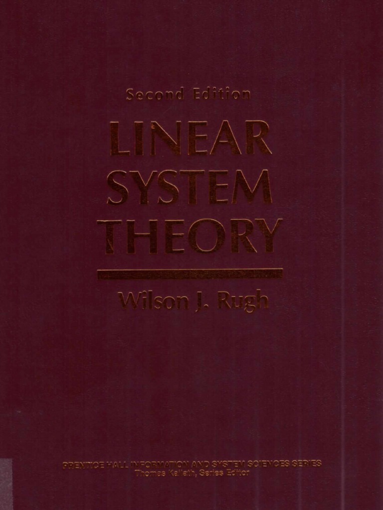 Rugh W J Linear System Theory 2ed Ph 1995 Isbn T 596s Pdf Pdf Eigenvalues And Eigenvectors Determinant