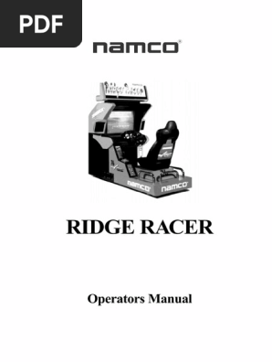 Ridge Racer By Namco Operators Manual Electrical Connector Screw