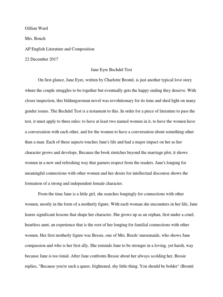 ap english 12 jane eyre essay Jane Eyre Fiction & Literature