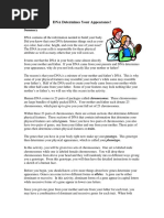 dna determines your appearance