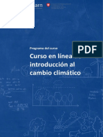 Curso en Linea de Introduccion Al Cambio Climatico Programa Del Curso