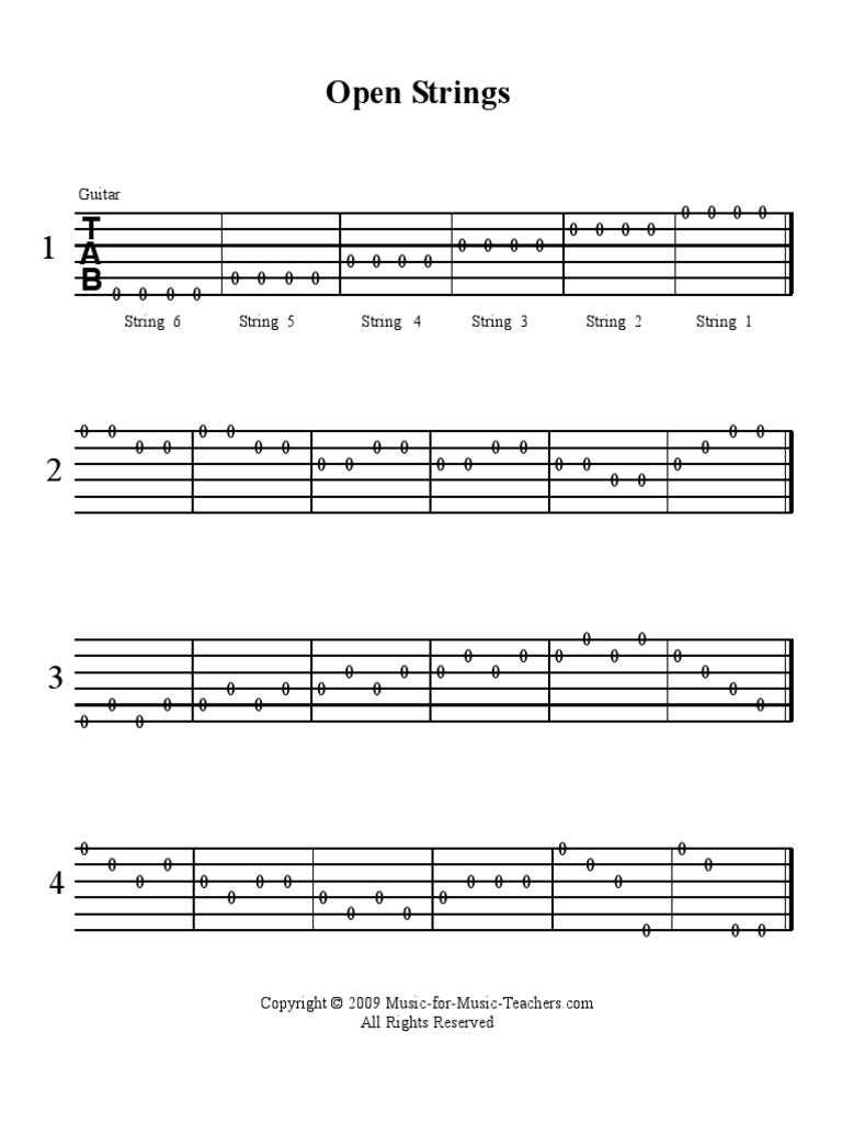 Open Strings Guitar Tab PDF PDF Copyright Law Law
