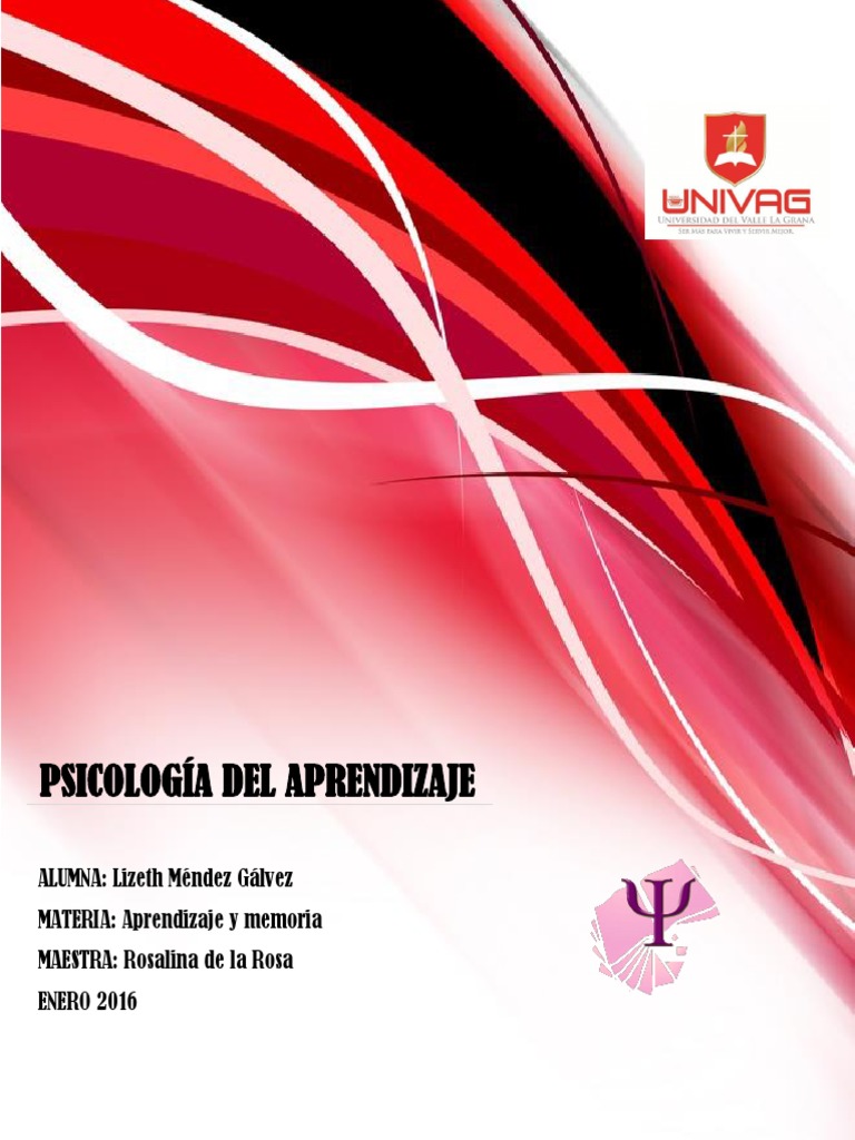 Psicología del Aprendizaje y Memoria | PDF | Aprendizaje | Sicología