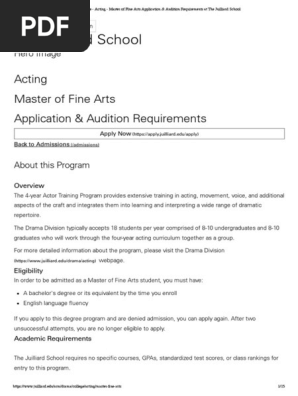 Julliard Acting Course