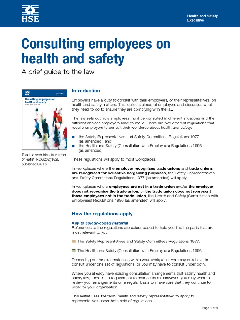 Indg232 PDF | PDF | Occupational Safety And Health | Safety