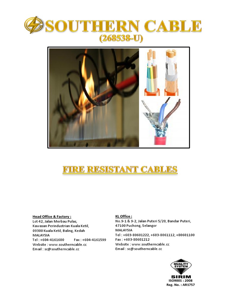 06 - Fire Resistant Cables | PDF | Electrical Conductor | Insulator ...