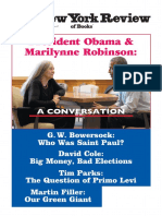 Robinson, Marilynne - Conversation With President Obama, Part 1 (NYRB, 5 Nov. 2015)