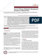 Intranasal Lidocaine For Primary Headache Management in Emergency Department A Clinical Trial