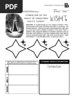 Christmas Carol - Stave 2 - Symbolism - The Light of The Ghost of Christmas Past PDF