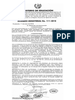 Acuerdo 111-2018 Ministerio de Educacion