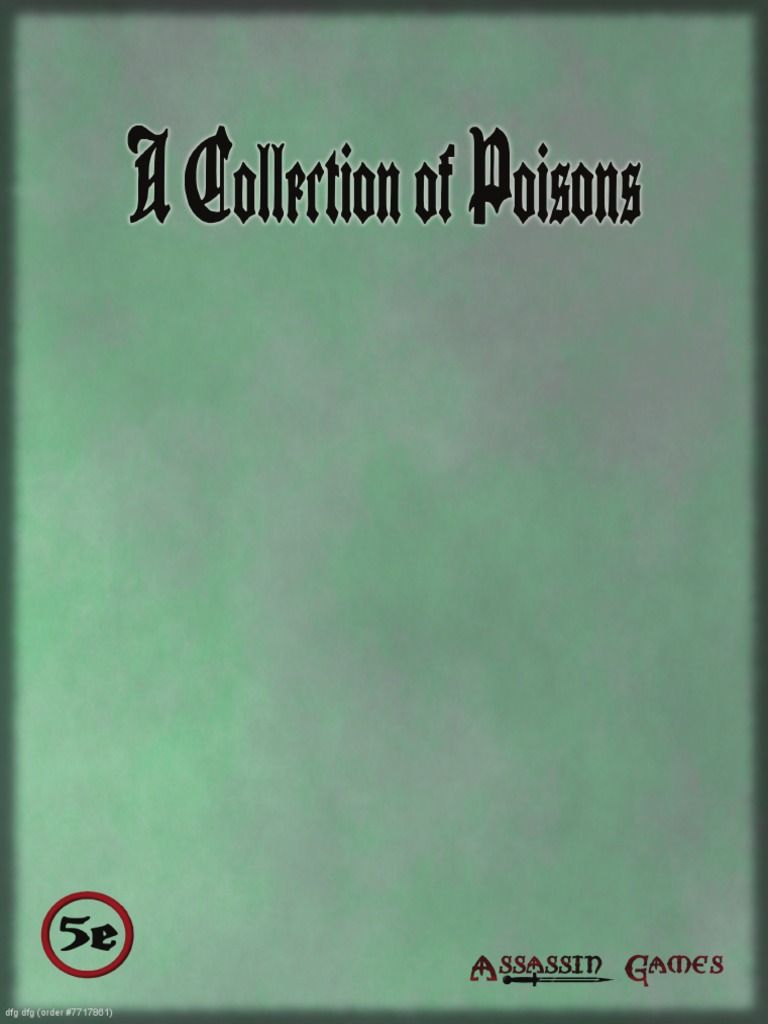 A Collection of Poisons DnD 5E License Derivative Work