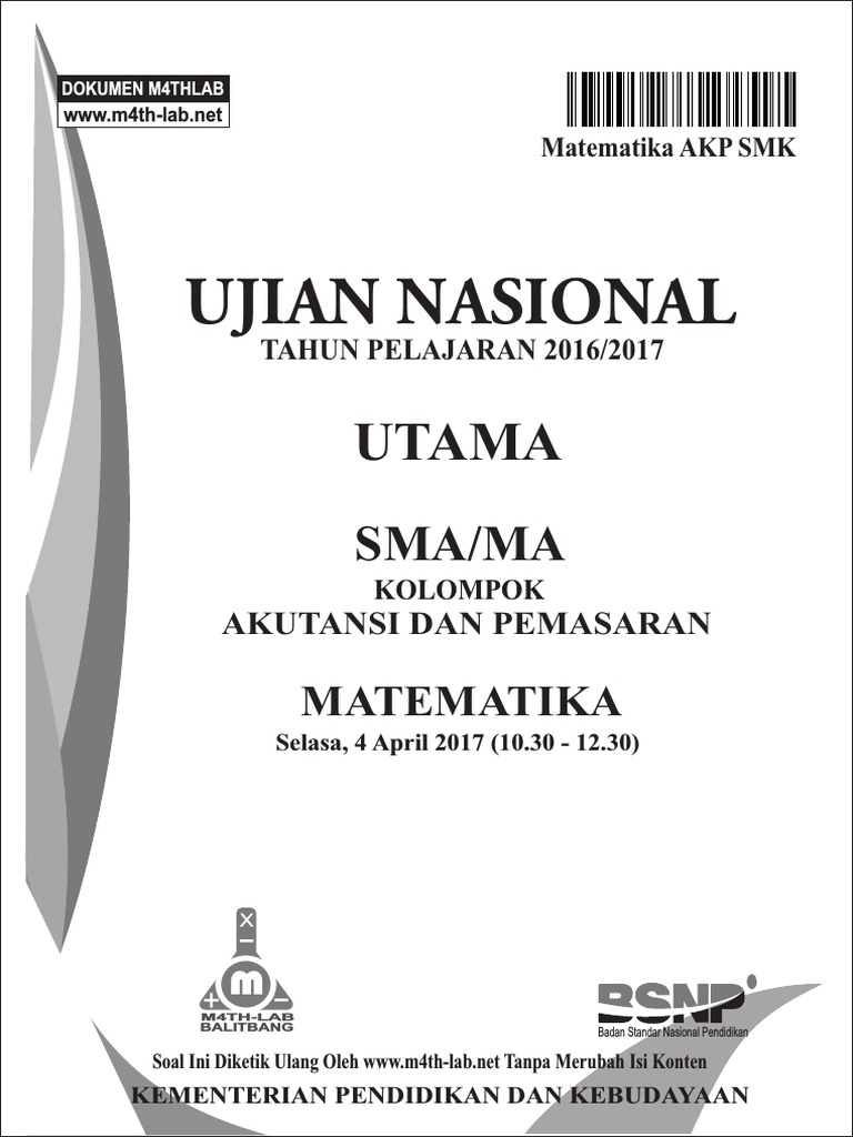 Un Smk 2017 Mtk Akp Www M4th Lab Pdf