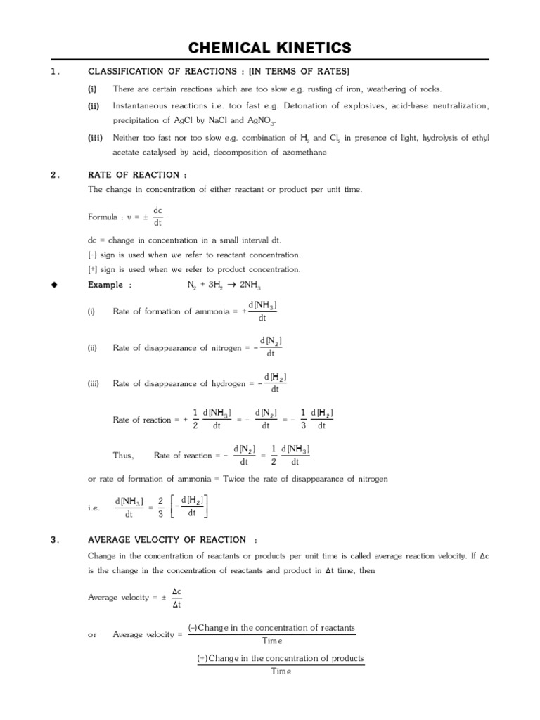 Chemical Kinetics | PDF | Reaction Rate | Chemical Reactions