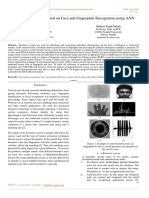 A Biometric Fusion Based On Face and Fingerprint Recognition Using ANN