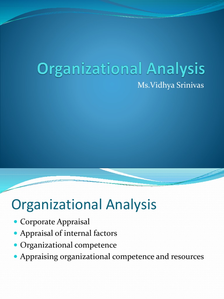 Chapter 3 Organizational Analysis | PDF | Value Chain | Strategic ...