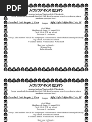 1030+ Contoh Undangan Pernikahan Di Besek Gratis