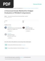Structure strain method of fatigue
