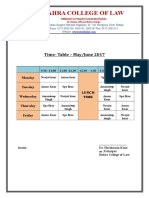 Time Table - May - June