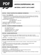 Bostex 827 Masterbatch Cure Dispersion For Natural Latex Balloons MSDS