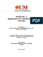 Plate No. 1 Application of Combinational Circuits: Submitted To Professor in EE 538/L