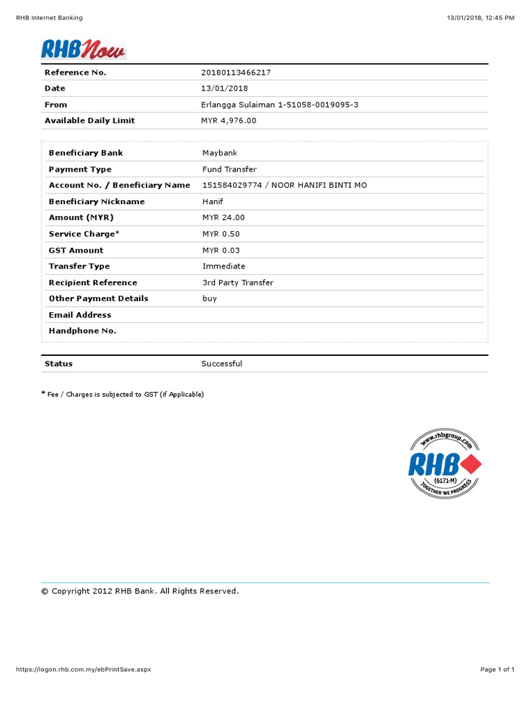 Rhb Internet Banking Pdf