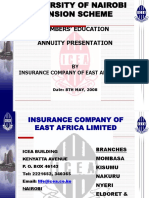 Members' Education Annuity Presentation: BY Insurance Company of East Africa LTD