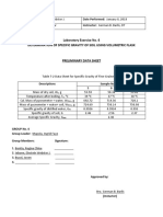 Laboratory Exercise No. 6 Determination of Specific Gravity of Soil Using Volumetric Flask