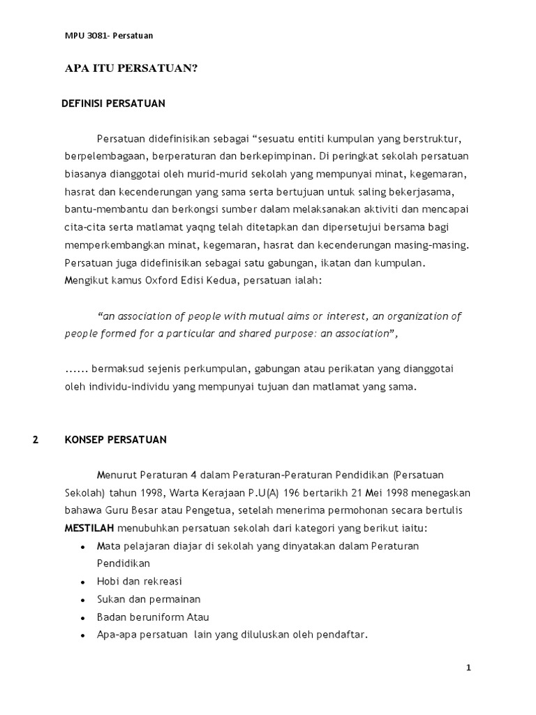 Apa Itu Persatuan PDF
