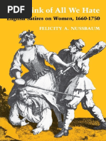 Felicity A. Nussbaum-The Brink of All We Hate - English Satires On ...