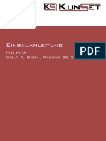 Einbauanleitung FIS MFA Bora Golf 4 Passat 3B 3BG PDF