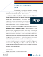 Las 9 Modificaciones Más Recientes Al Régimen Laboral