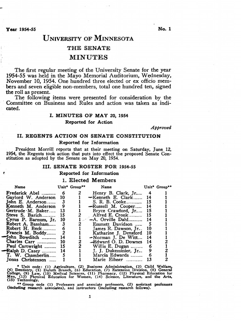 1954 1958 Senateminutes Big Ten Conference Sports - 