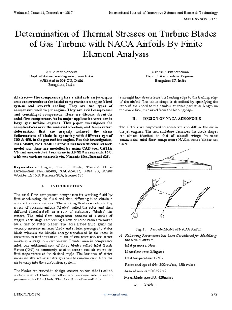 Thermal Stress Analysis for Turbine Blades | PDF | Turbine | Gas ...