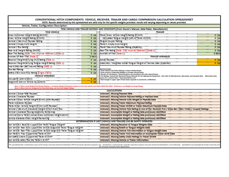 Convent I Al Hitch Truck Trailer Calculator Download Free PDF
