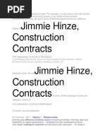 Jimmie Hinze, Construction Contracts Jimmie Hinze, Construction Contracts