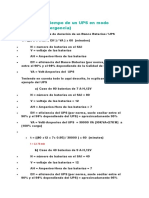 Calculo Del Tiempo de Un UPS en Modo Baterías