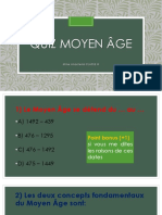 Quiz Moyen Age