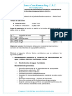 Informe Técnico Publico Del Servicio de Bombas de Agua Canchamachay