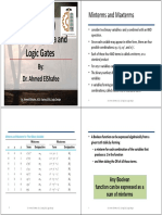 Lecture (05) Boolean Algebra and Logic Gates: By: Dr. Ahmed Elshafee