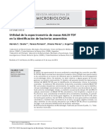 Utilidad de La Espectrometria de Masas MALDI-ToF Identificacion Anaerobios