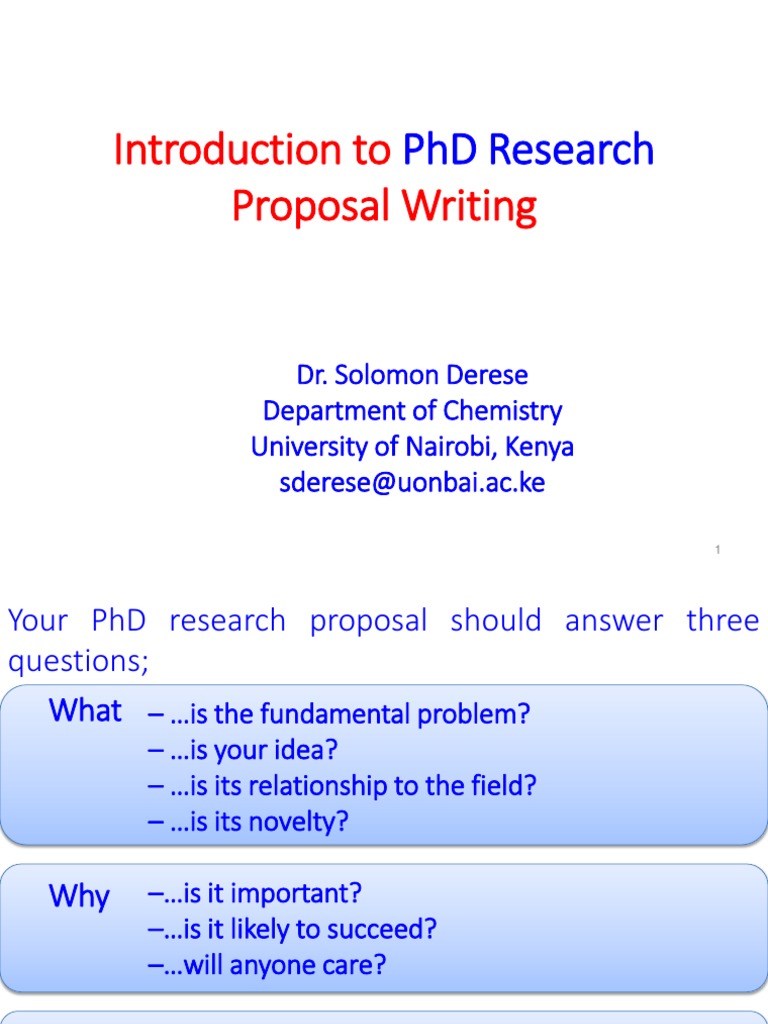 Introduction To Proposal Writing: PHD Research | PDF | Literature ...